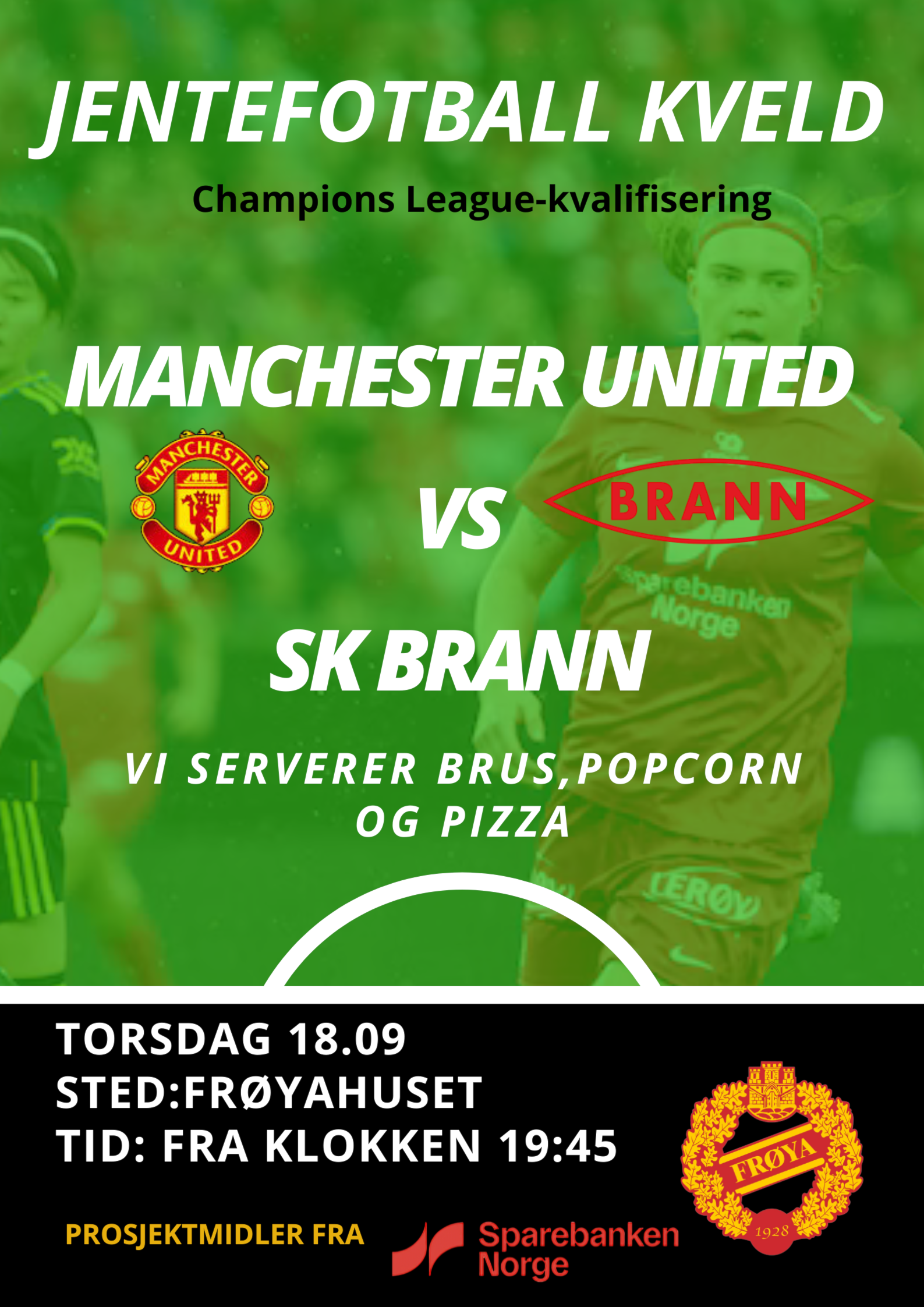 Frøya Fotball inviterer til jentefotballkveld